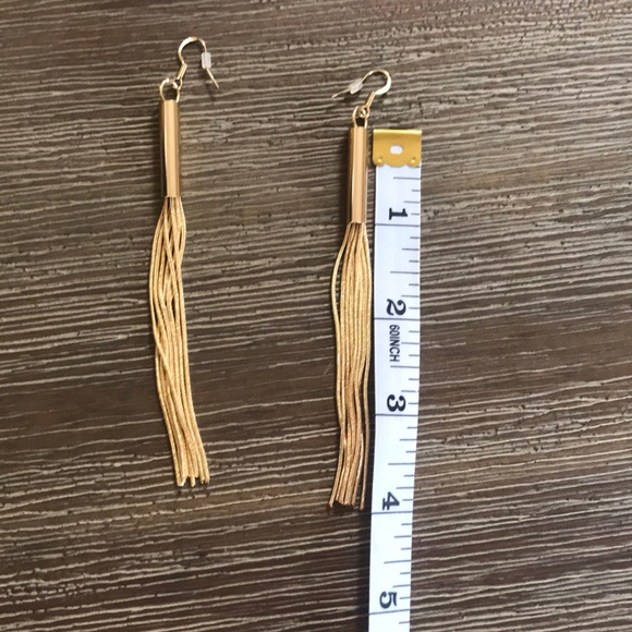 Gold Plated Tassel Earring - Picture 3 of 3